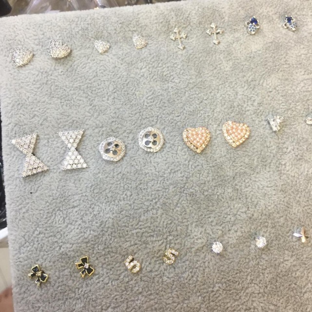 Khuyên nụ mạ bạc cao cấp