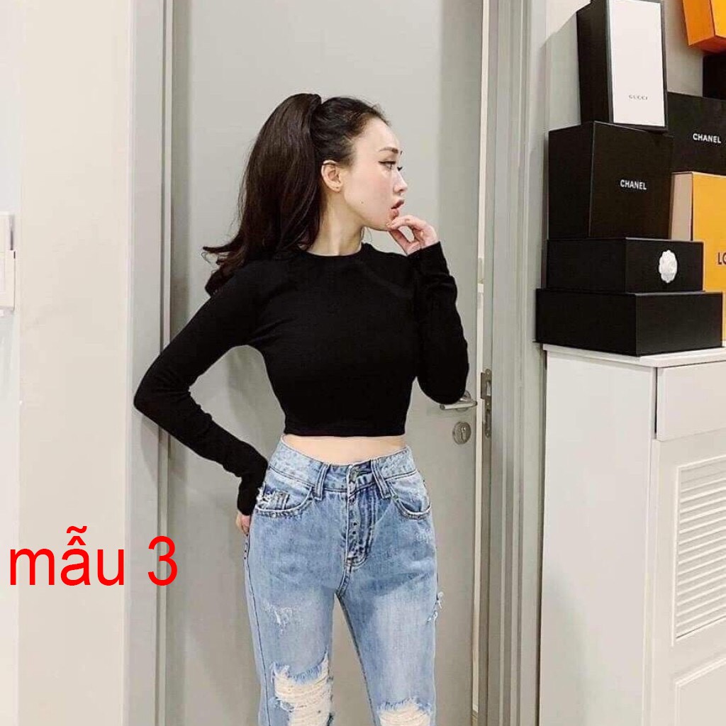 Áo Croptop Chất Borip Dày Dặn Mềm Mại Co Giản Mạnh Size 53kg Ảnh Thật 100% | BigBuy360 - bigbuy360.vn