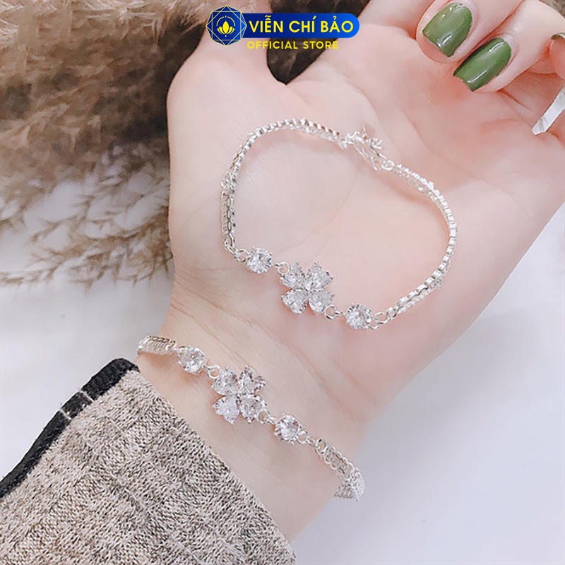 Lắc tay bạc nữ Hoa kim tiền chất liệu bạc 925 thời trang phụ kiện trang sức nữ Viễn Chí Bảo L400081