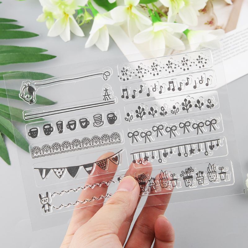 Con Dấu Silicon Trong Suốt Hình Nốt Nhạc Xinh Xắn Dùng Để Trang Trí Thiệp