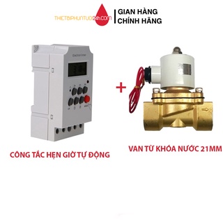 Combo van điện từ khóa nước và công tắc hẹn giờ tưới tự động dùng trong hệ thống tưới cây tưới phun sương - MHL