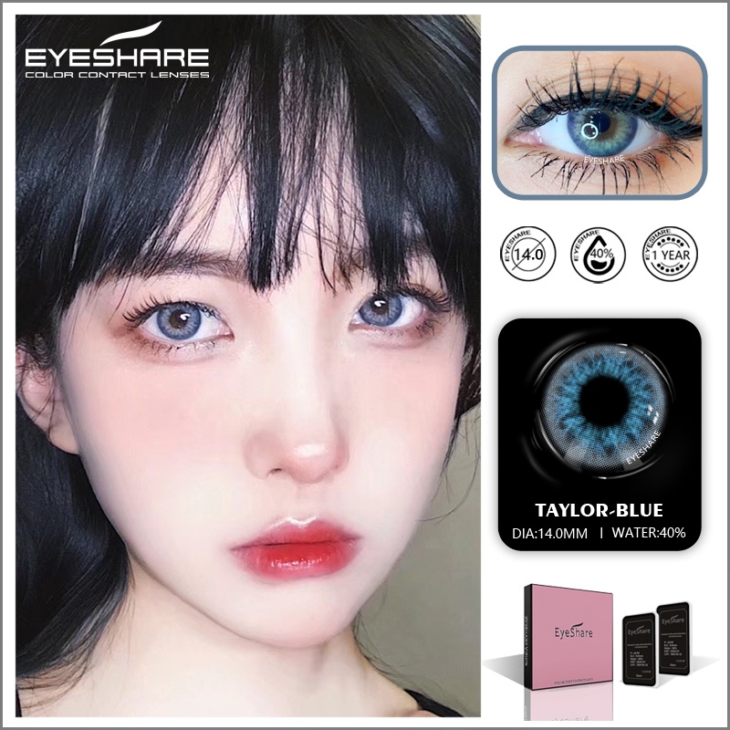 EYESHARE (Hàng Mới Về) 1 Cặp Kính Áp Tròng Màu Sắc Thời Trang lens thời trang