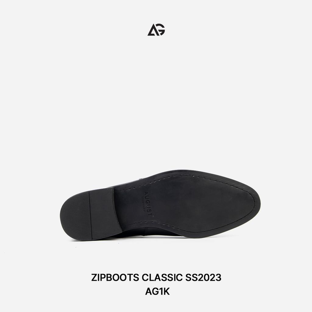 Giày boots nam cao cấp da bò nhập khẩu Zip boots handmade August shoes AG1K chính hãng bảo hành 12 tháng