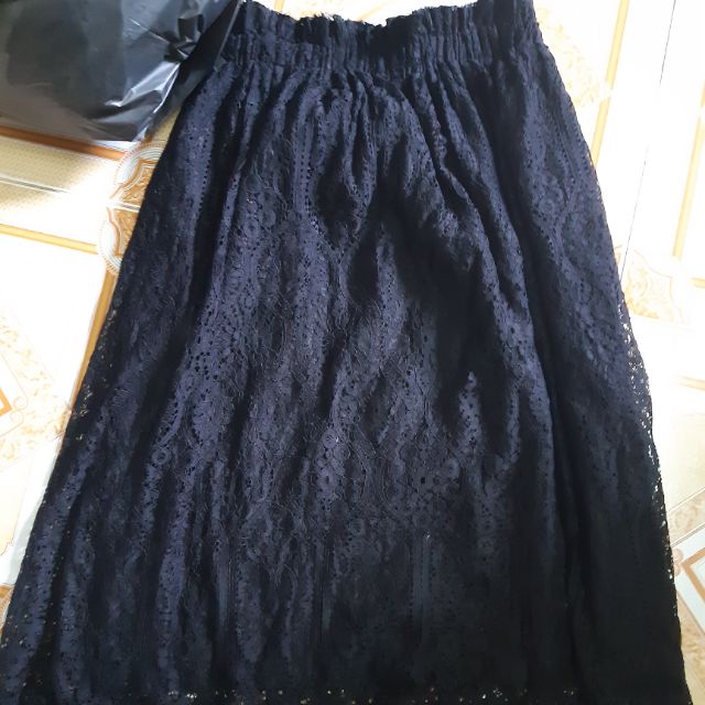 Chân váy ren dài hàng Si