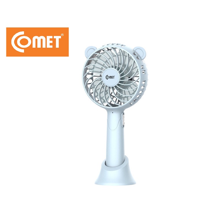 Quạt sạc Cầm Tay Comet CRF0804 BL - Màu xanh dương 3W có đế rời