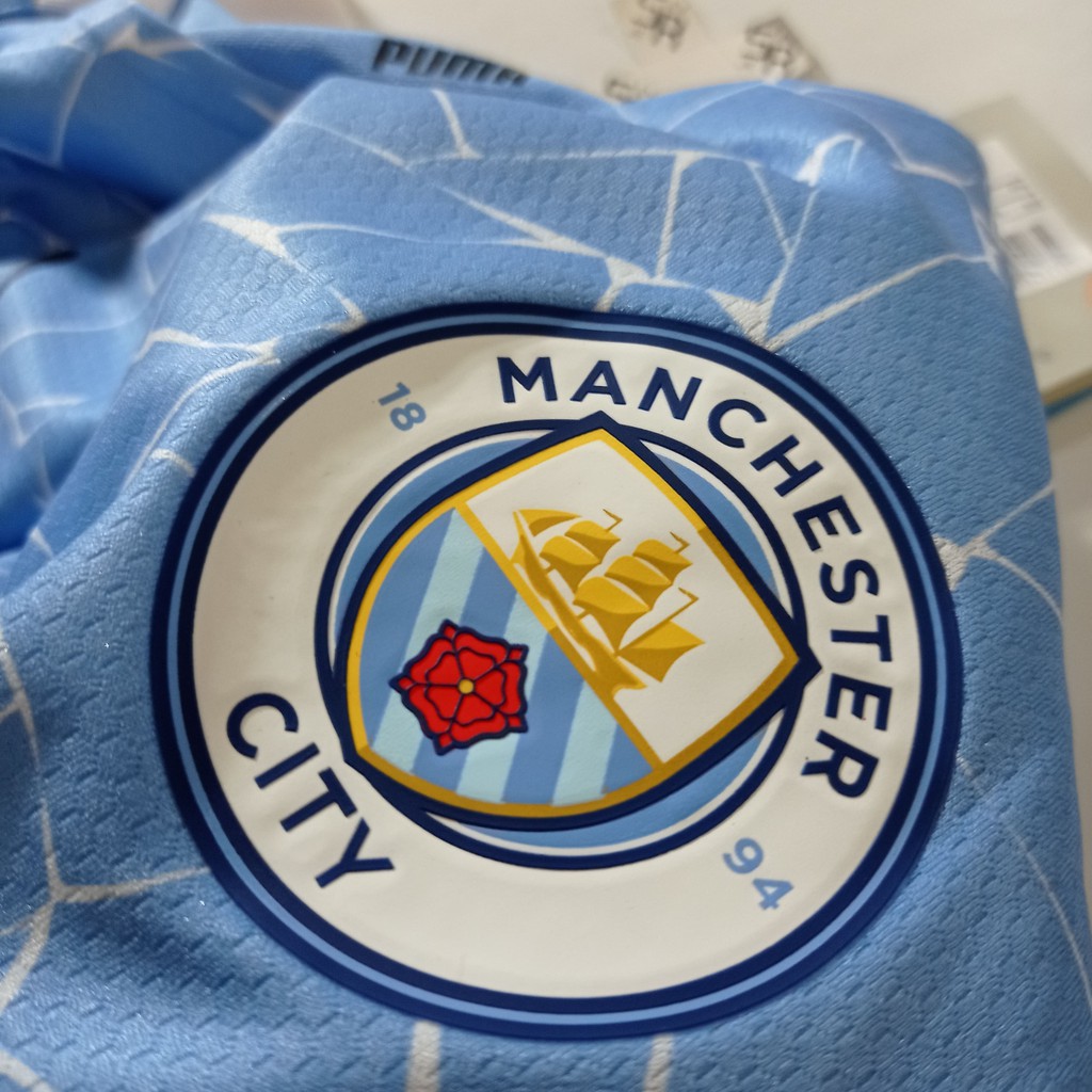 Áo Thun Đá Banh Manchester City Player Issue Home 2020 2021 20 / 21