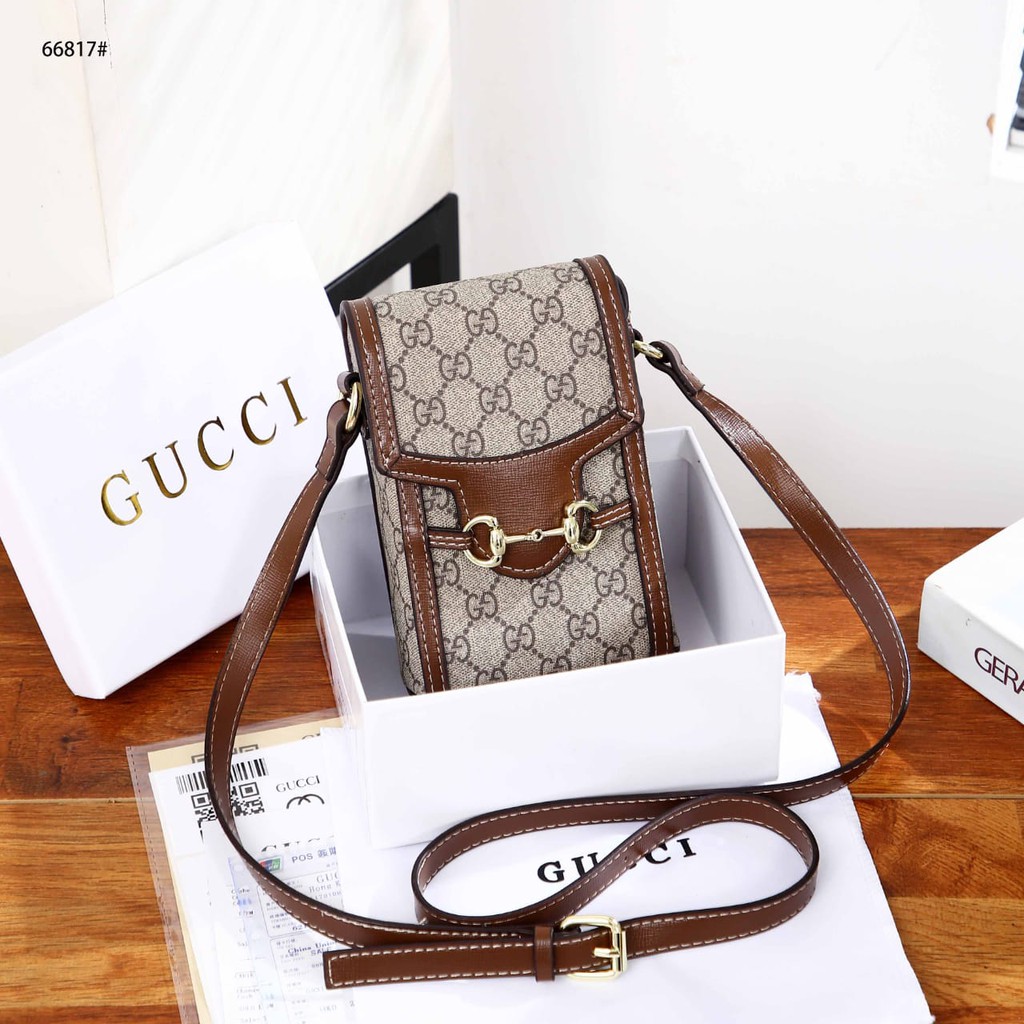 Túi Mini Gucci Horsebit 1955 GG Supreme GHW 66817