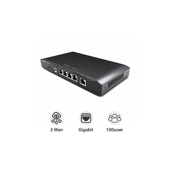 Thiết bị cân bằng tải thông minh 100 user, Ruijie EG105G EG105G-P, 4 Lan, 1 WAN, 500Mbps, POE, quản lý qua app