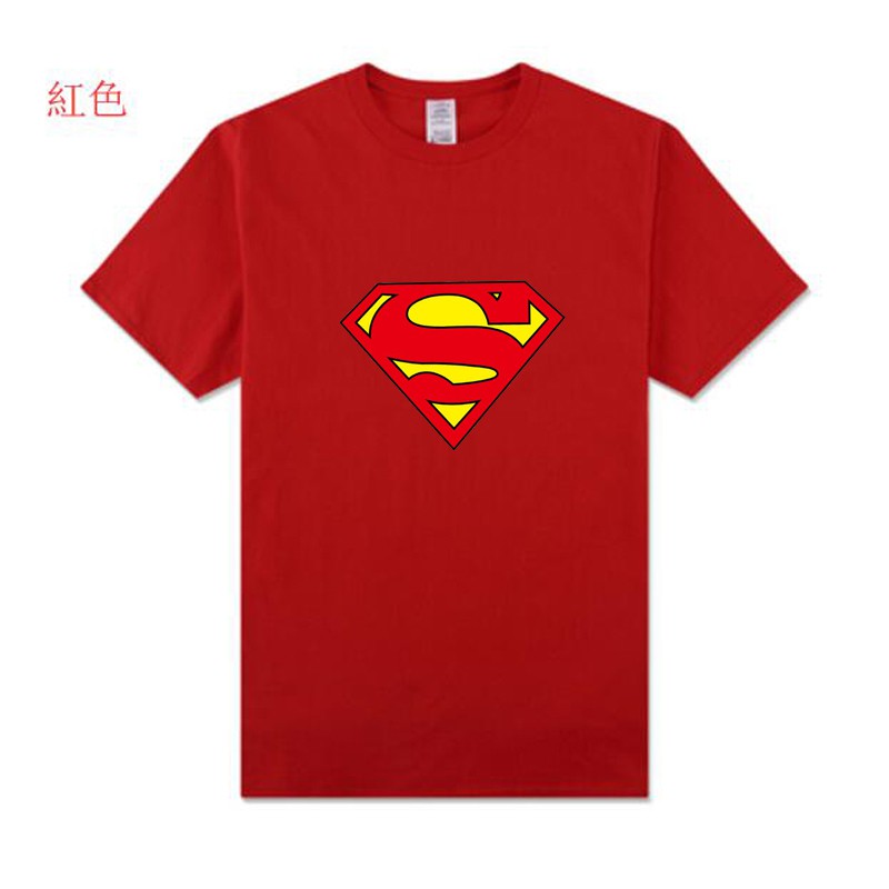 Áo Thun Ngắn Tay In Logo Superman Thời Trang Cho Nam Nữ