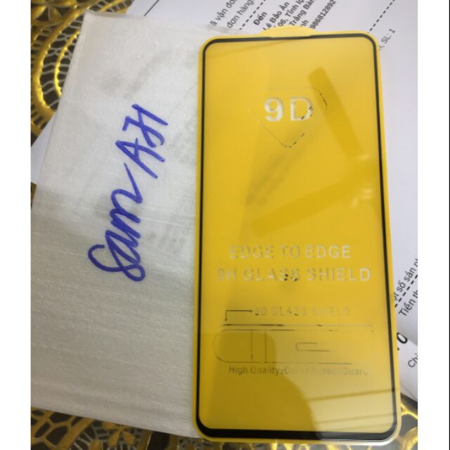 Kính cường lực 9D Samsung A71 2019(mới) full màn hình