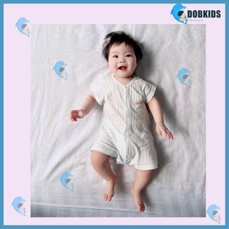 Quần áo trẻ em bộ body liền thân cộc, bodysuit DOBKIDS đáng yêu cho bé trai và bé gái, 100% cotton chất mềm mịn xuất Hàn