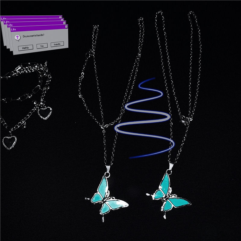 Mặt Dây Chuyền Hình Bướm Thay Đổi Màu Sắc Theo Nhiệt Độ 22264