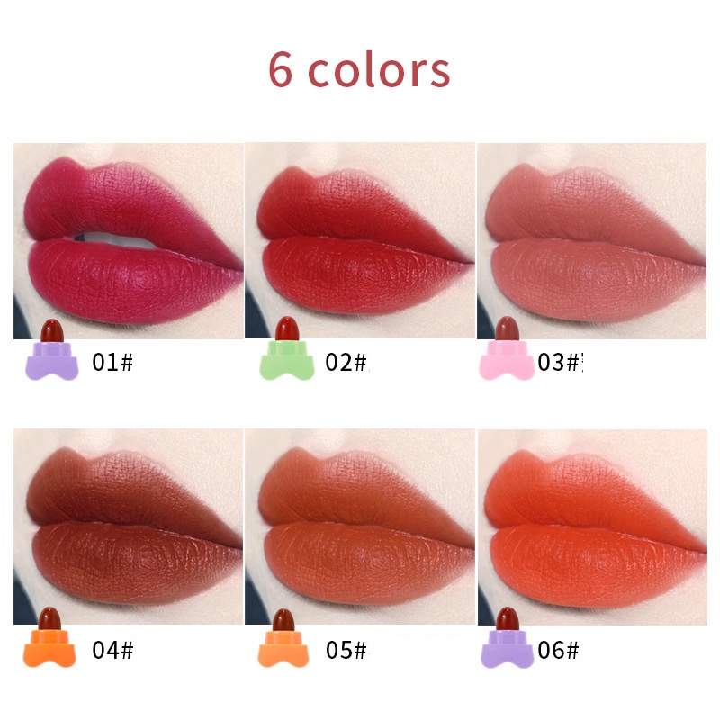 Set 6 Son Môi Mini Không Dính Cốc Không Phai Màu Chất Lượng Cao