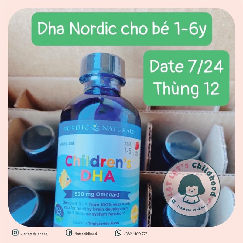 DHA cho trẻ từ 1 tuổi Nordic Naturals Children DHA 119ml