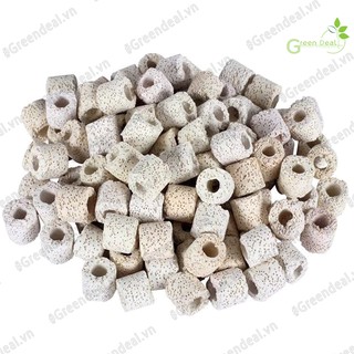 Sứ lọc lỗ trắng (Bao 500 gram) tặng kèm túi lưới | Vật liệu lọc sứ nhẫn hồ cá cảnh thủy sinh, cá Koi, hồ cá biển san hô