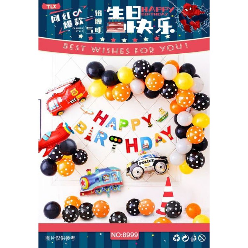 Set bóng trang trí sinh nhật Happy Birthday và sự kiện theo chủ đề