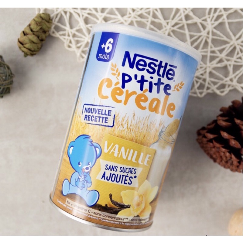 bột lắc NESTLE pháp 400g tăng cân cho bé từ 6tháng vị vani , vị mật ong date 5/2022