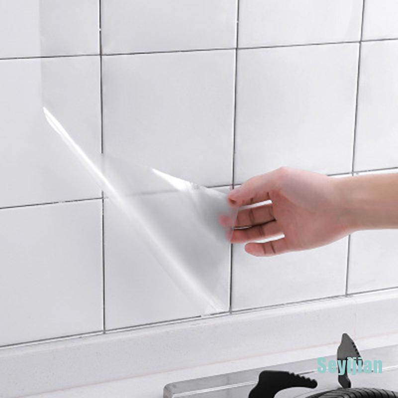 Giấy Dán Tường Trong Suốt Chống Dầu Chịu Nhiệt Kích Thước 60cm * 3m Tiện Dụng Cho Nhà Bếp