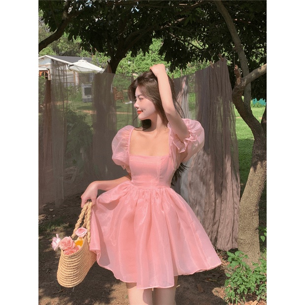 ĐẦM VOAN XỐP TÙNG NHÚN TAY BỒNG CÔNG CHÚA XINH LUNG LINH PU HHP FASHION