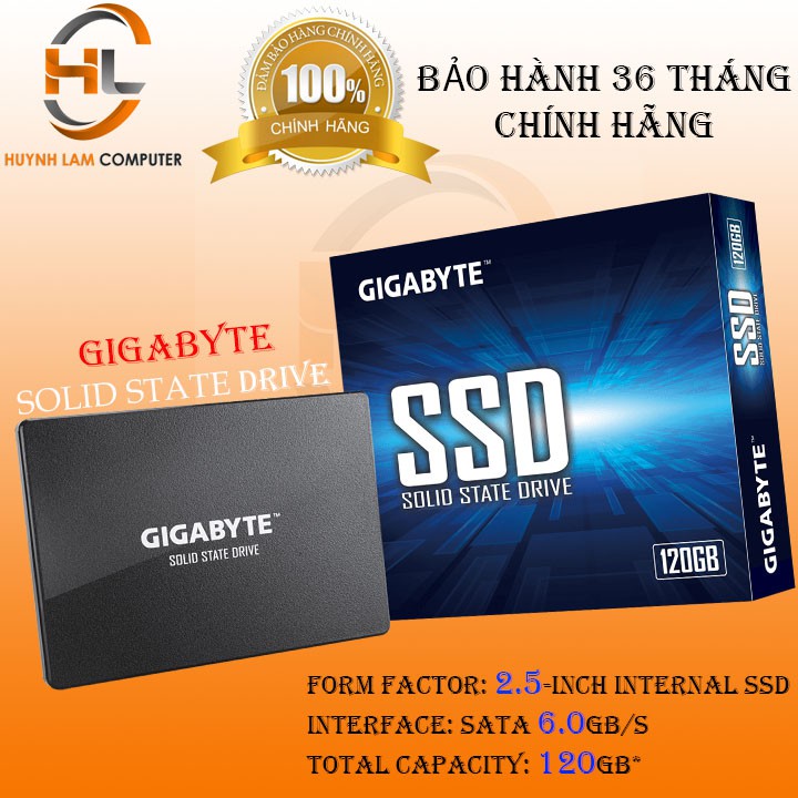 [Mã 155ELSALE giảm 7% đơn 300K] Ổ Cứng SSD 120GB Gigabyte Viễn Sơn Phân phổi