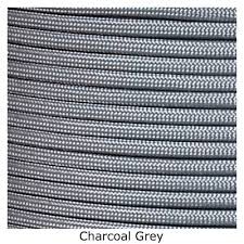 (Combo 5 mét )Dây Dù Paracord - Màu Than Xám Charcoal Grey 550 - 4mm