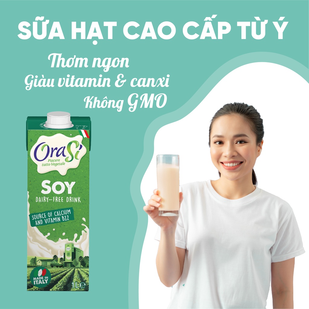 [Mã BMBAU50 giảm 7% đơn 99K] Thực phẩm bổ sung sữa đậu nành Soy Orasi 1L giàu dinh dưỡng tốt cho sức khỏe