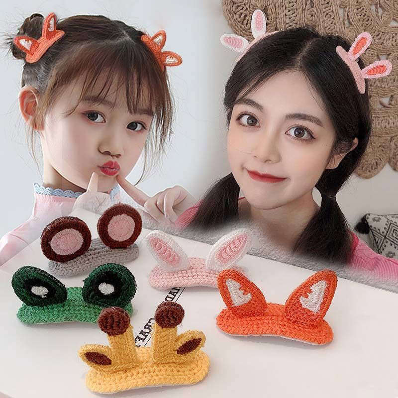 Kẹp Tóc Hình Tai Thỏ 3d Xinh Xắn Cho Bạn Gái