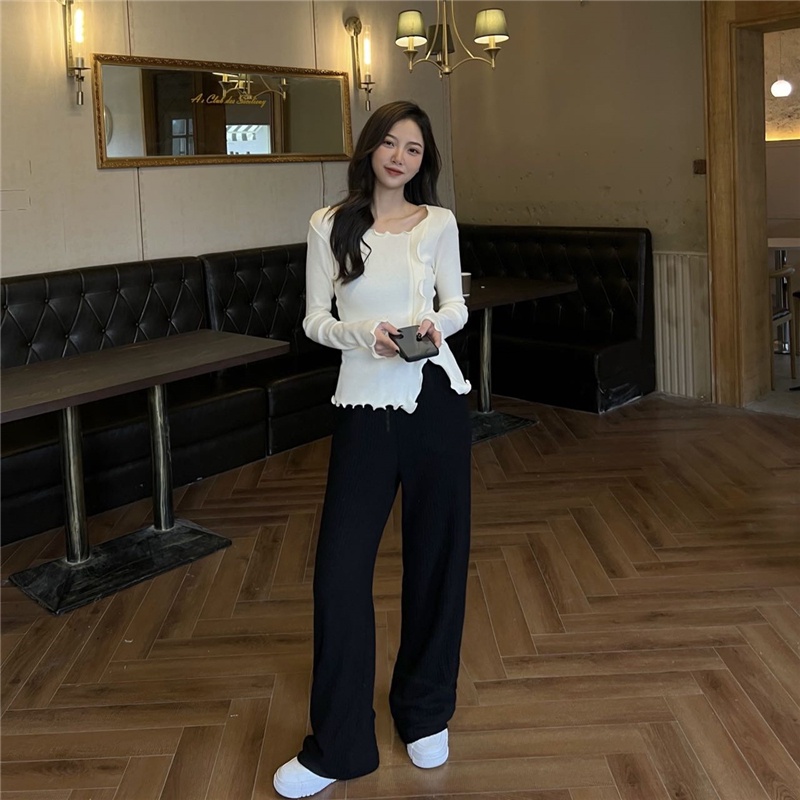 Áo Len Nữ Dài Tay Cổ Tròn Thời Trang Hàn