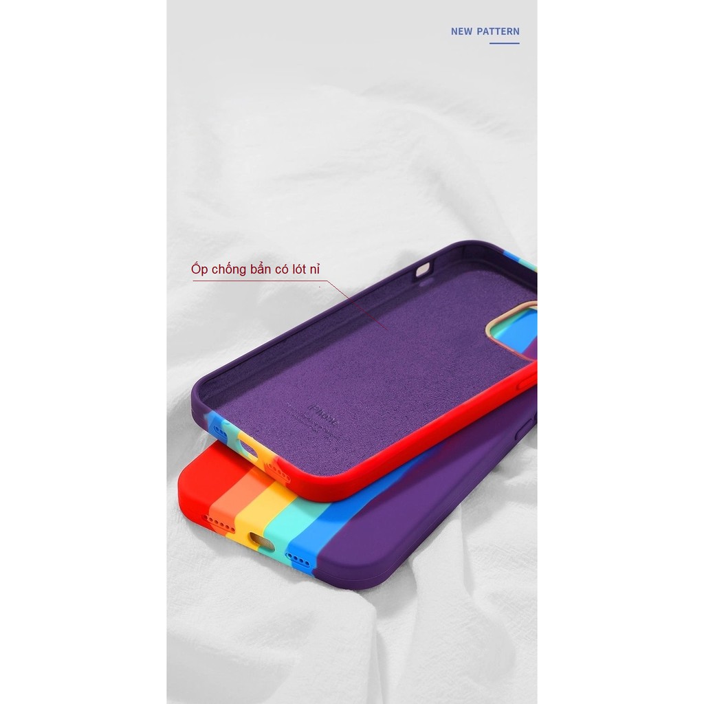 [Ốp iPhone] Ốp chống bẩn Táo Cầu vồng full case 6/6s/7/7plus/8/8plus/x/xr/xsmax/11/11pro/11promax/12/12promax - hcase