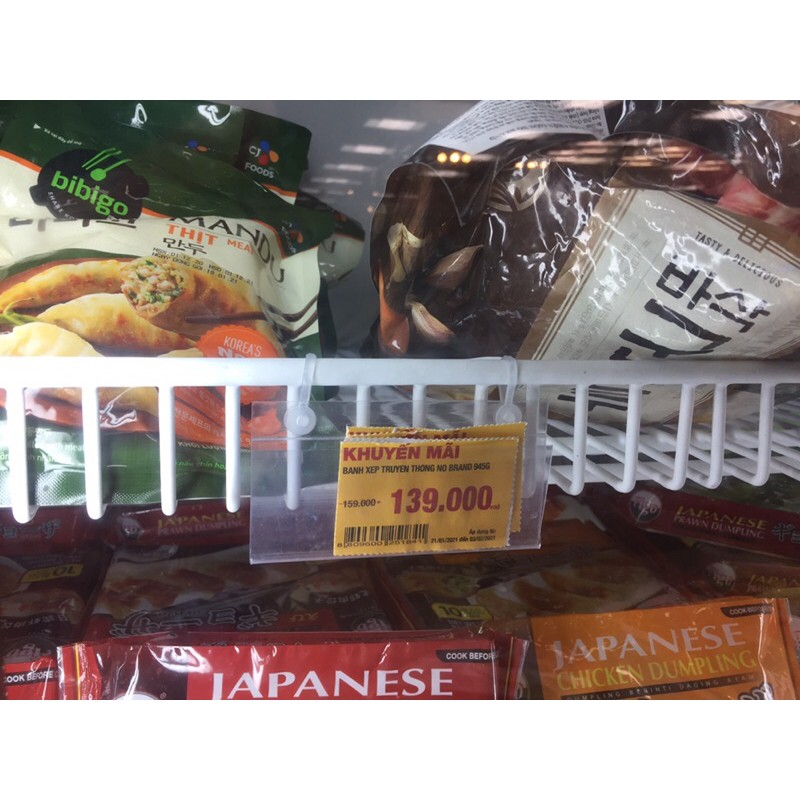 Nẹp nhựa càu giá, nẹp nhựa thông tin, Nẹp siêu thị, Nẹp nhựa 2 khuy