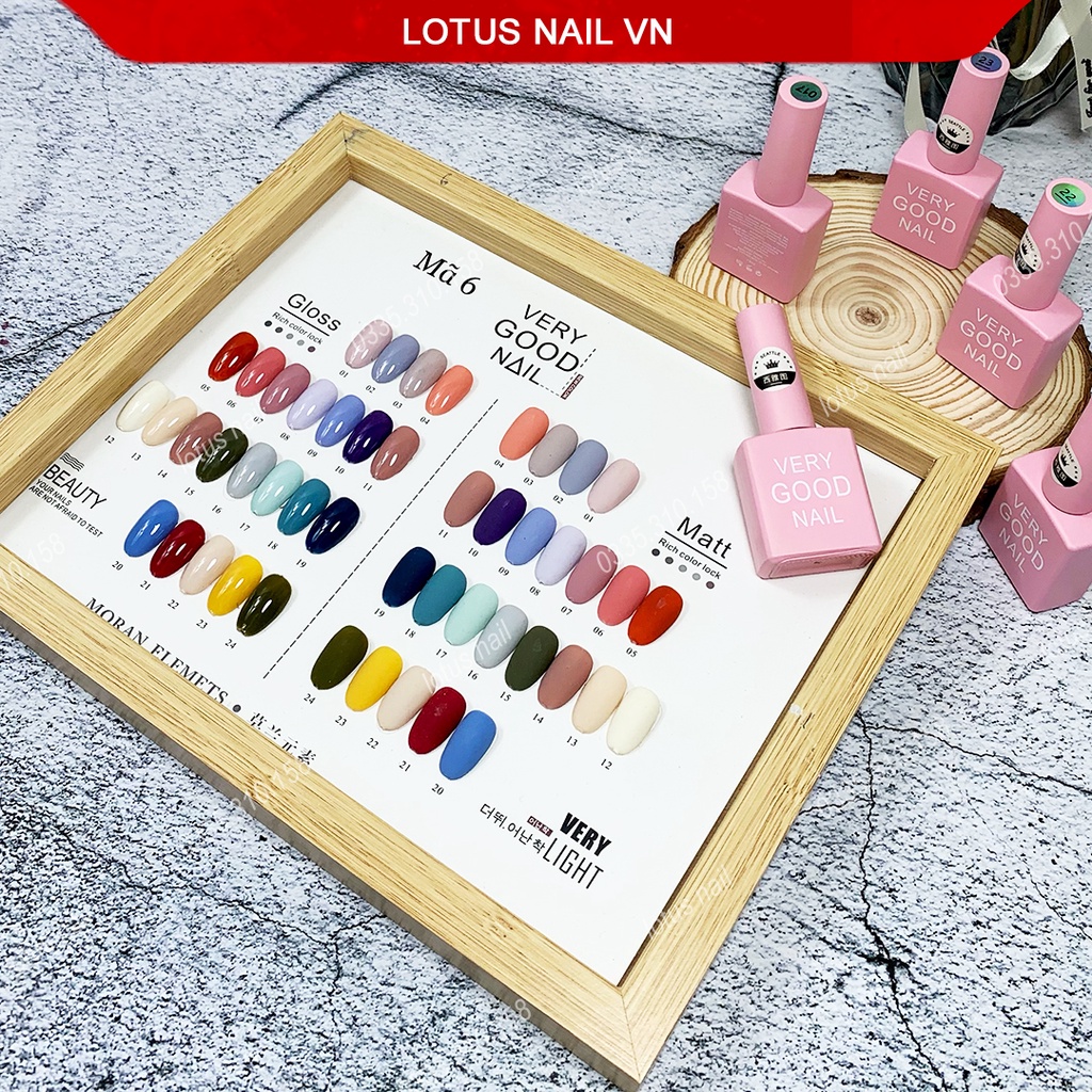 Set sơn gel Very Good 24 màu cao cấp tặng kèm bảng màu