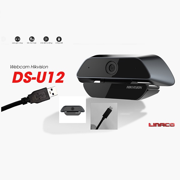 Webcam Hikvision DS-U12 - 1080p tích hợp micro | BigBuy360 - bigbuy360.vn