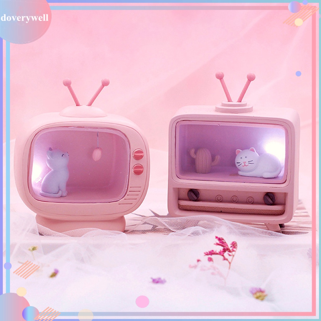 Đèn Hình Mèo Màu Hồng Dùng Trang Trí Sân Vườn