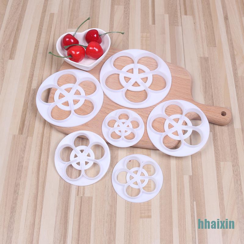 Set 6 Khuôn Cắt Tạo Hình Cánh Hoa Hồng Trang Trí Bánh Tiện Dụng