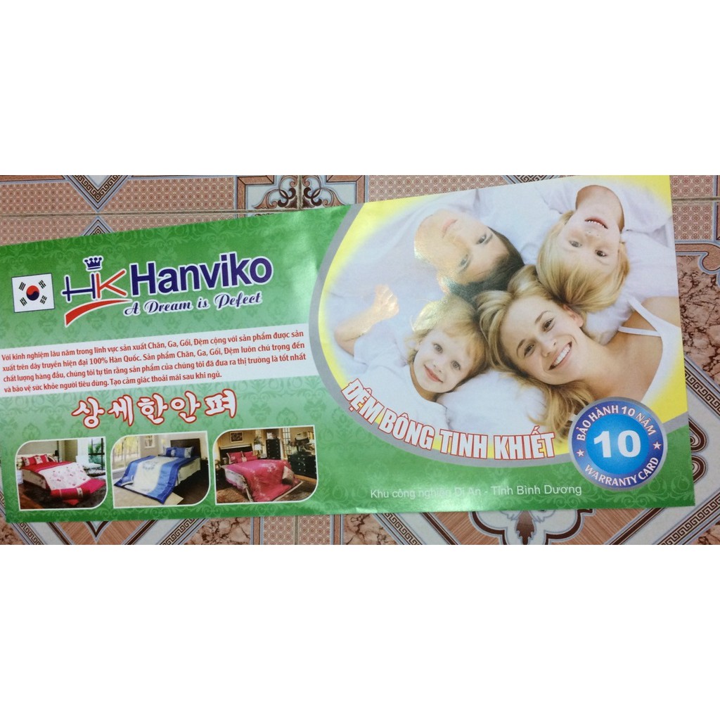 Đệm bông ép Hanviko chính hãng m6x2m bảo hành 10 năm giá tốt
