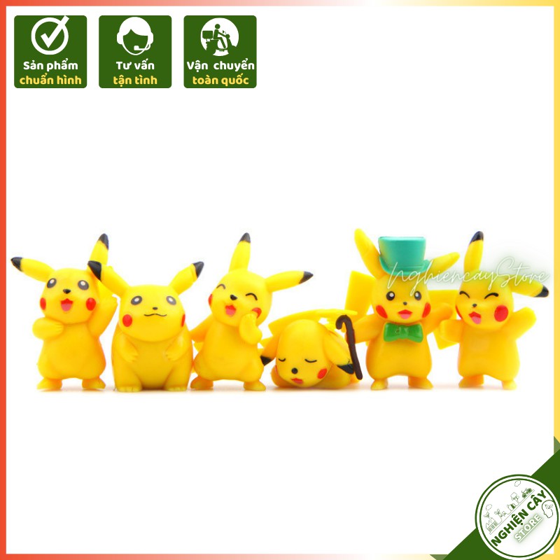 Phụ kiện Pikachu trang trí tiểu cảnh, cây cảnh, sen đá