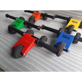 Con lăn tập bụng khung thép, bánh cao su đặc, con lăn tập bụng, dụng cụ tập cơ bụng, tập gym