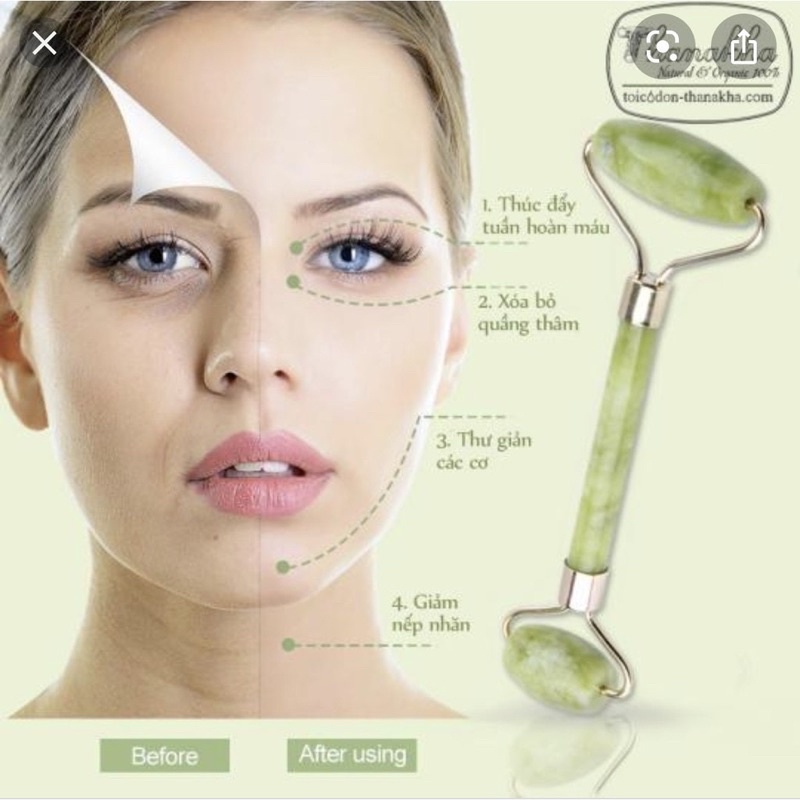Lăn mặt massa 2 đầu bằng đá siêu tiện lợi