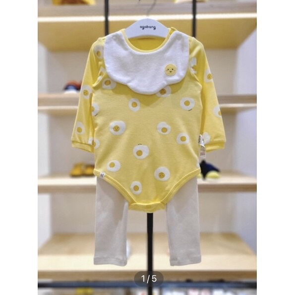 (size 80,90)Set body + yếm+ quần legging Moimoln xuất Hàn