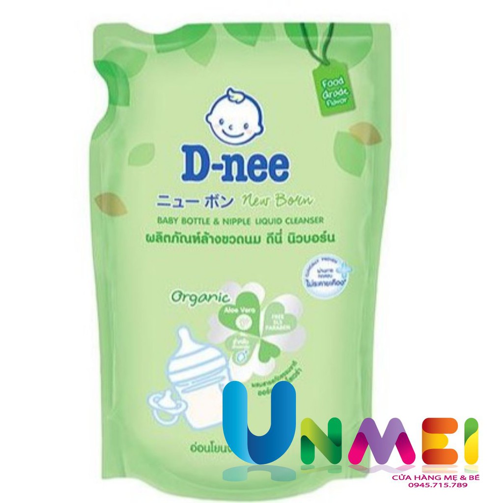 Nước rửa bình sữa, đồ dùng ăn dặm và rau quả D-Nee, Dnee Organic 600ml - Shop Mevabeunmei