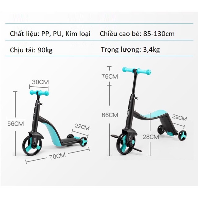 Xe Trượt Scooter, Xe Chòi Chân, Xe Đạp Nadle cho bé