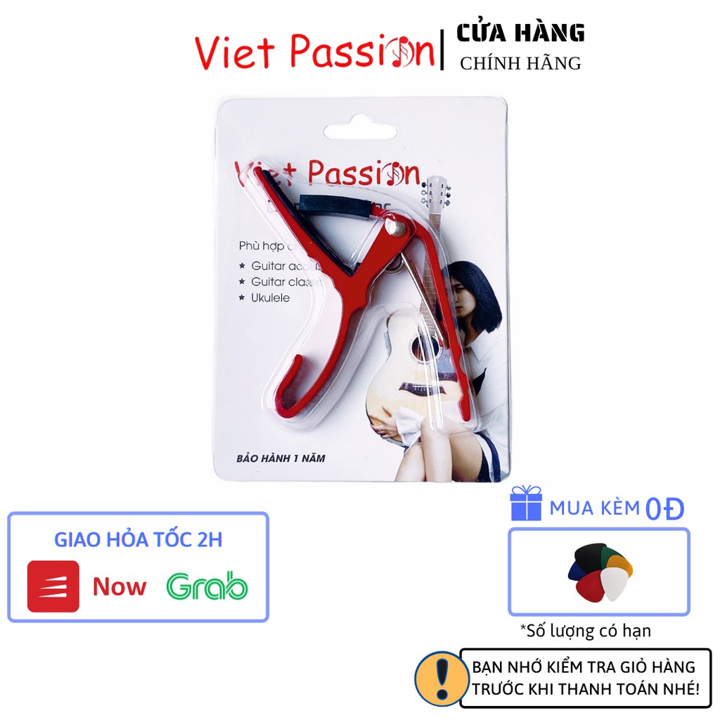 Kẹp capo cho đàn ukulele soprano 21 nich concer 23 inch tenor 26 inch bằng kim loại kẹp tăng tông hạ tông Viet Passion