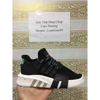 Giầy thể thao EQT đen kẻ trắng thổ cẩm