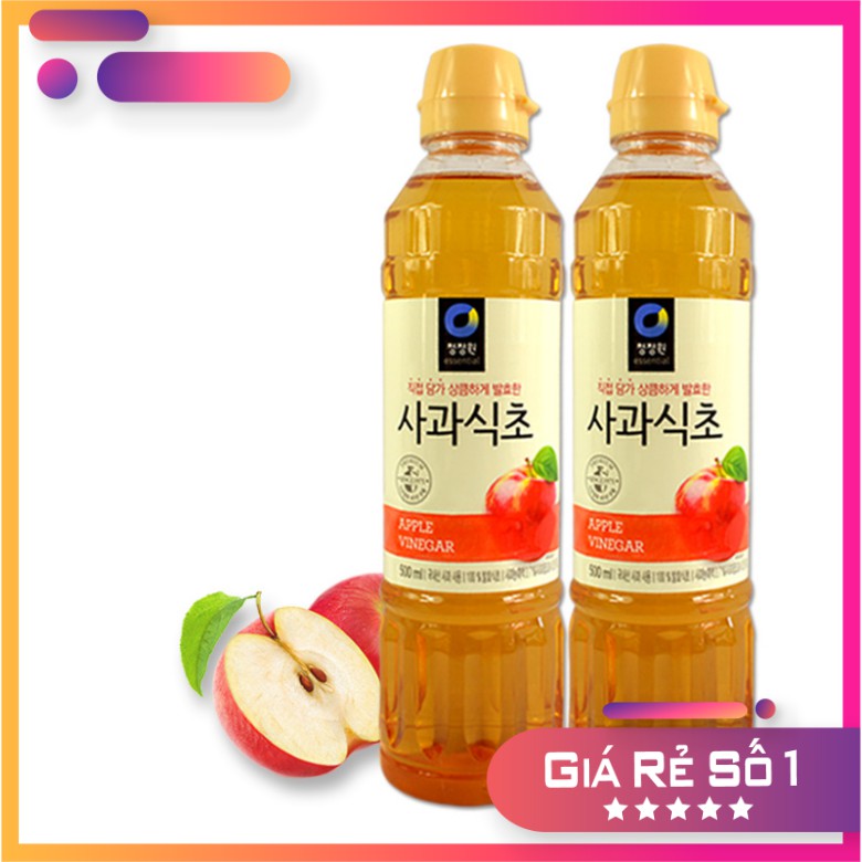 [ Hàn Quốc Chính Hãng] Giấm Táo Hữu Cơ Hàn Quốc DAESANG 500ml