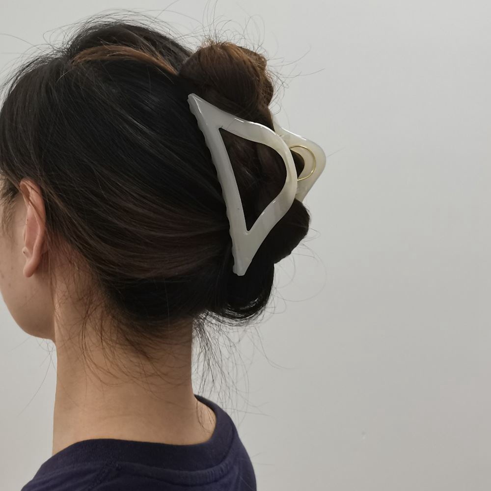 Kẹp Tóc Hình Tam Giác / Cá Mập Đơn Giản Phong Cách Hàn Quốc