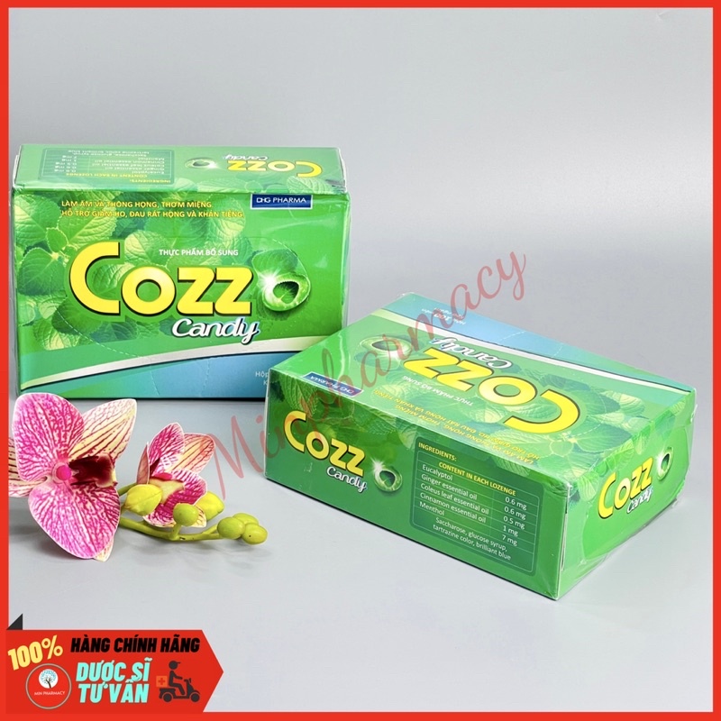 Kẹo Ngậm COZZ Candy DHG Pharma Tinh dầu thiên nhiên Giảm ho Thông họng Hộp 100 Viên - Minpharmacy