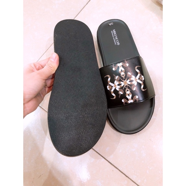 Dép Da Nam in Hình 3D Bạch Tuộc [ẢNH THẬT ] Đế Cao Su full size 38-43
