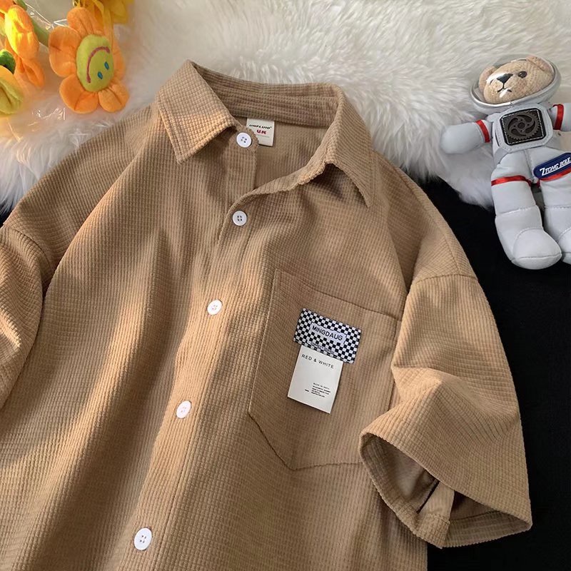 Áo Sơ Mi Mỏng Tay Ngắn Dáng Rộng Thời Trang Mùa Hè Hàng Mới 2022 Cho Nam