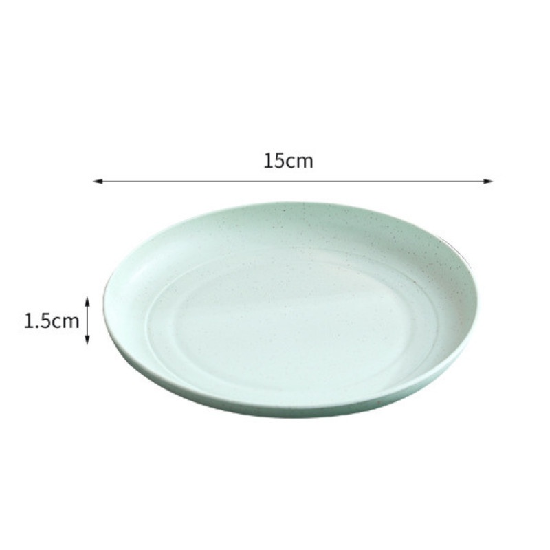 Bộ 5 dĩa nhựa lúa mạch, đĩa nhựa nhỏ nhiều màu siêu xinh 15 cm
