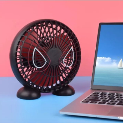 Quạt Mini Để Bàn Spiderman, Siêu Nhân Người Nhện 3 Chế Độ Gió Sạc Tích Điện